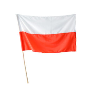 flaga Polski na mecze lub święta narodowe