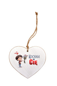drewniana tabliczka z napisem kocham cię